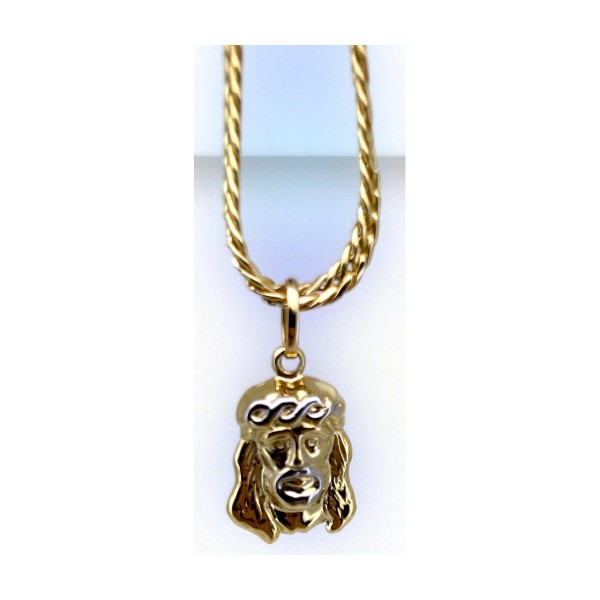 Medalla cara de cristo de oro 18k